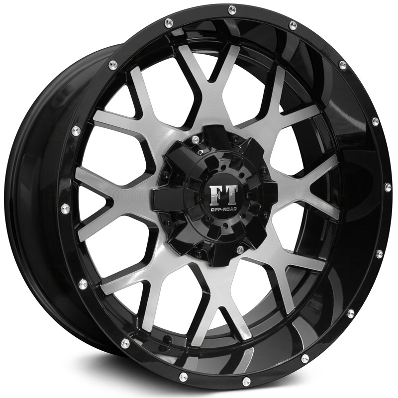 Full Throttle Full Throttle FT0151  Wheels Gloss Black Face Machined